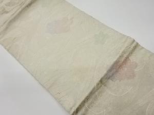 リサイクル　草花模様織出し名古屋帯